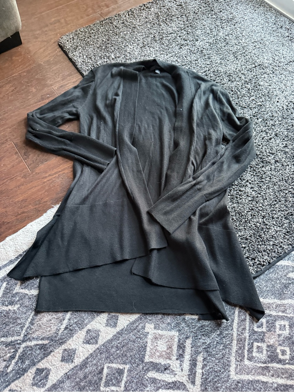 Mossimo Supply Co. Black Open-Front Layered Cardigan